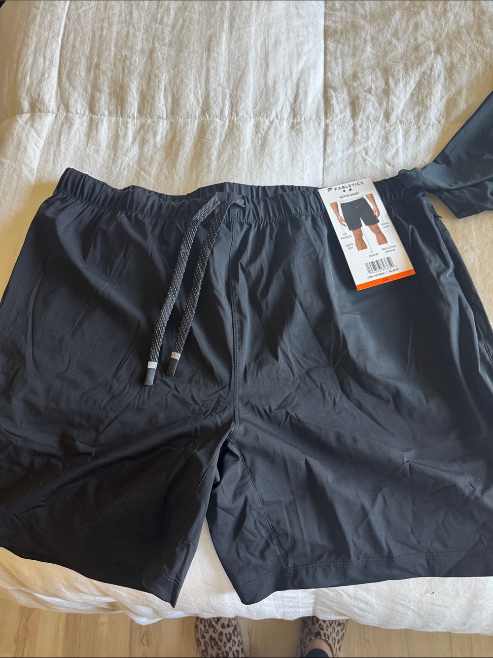 Fabletics Men’s Black Athletic Drawstring Training Shorts